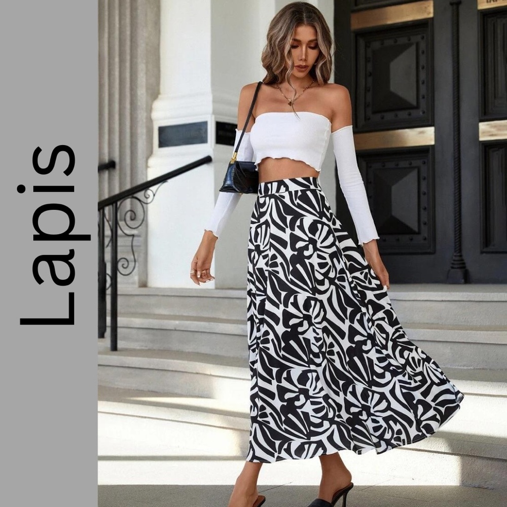Lapis High Waist Skirt.
